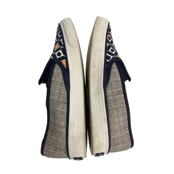 Sperry Women  Size 5 Navy Geometric Pattern Canvas Casual Slip-On Shoes - Picture 6 of 8